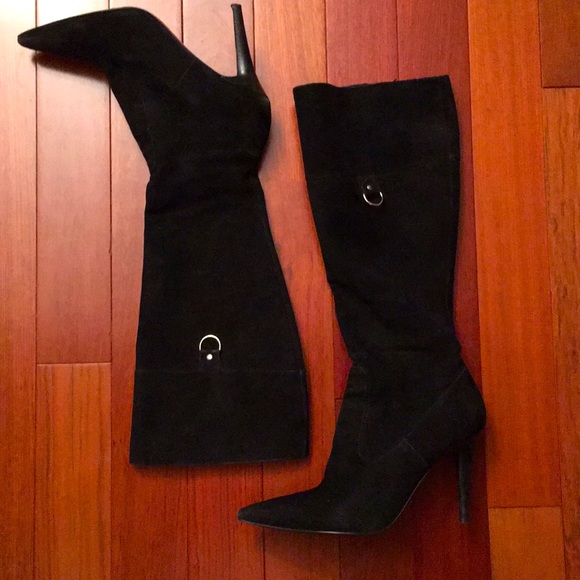 Ralph Lauren Shoes - Black suede Ralph Lauren Boots with 3” heel